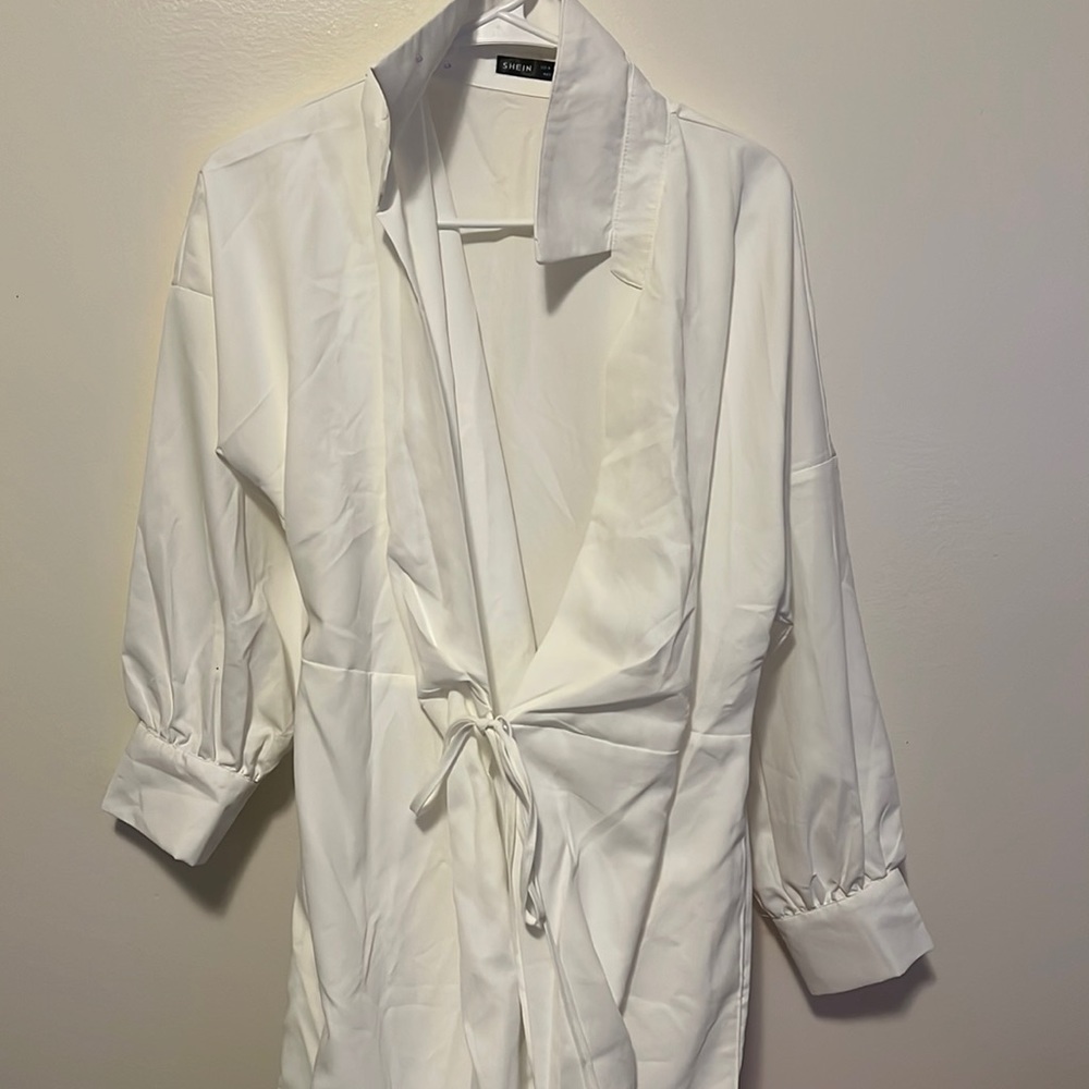 White shein cover up